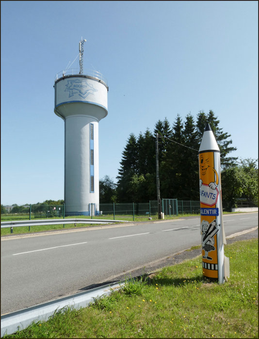 watertower at the road to our holiday home