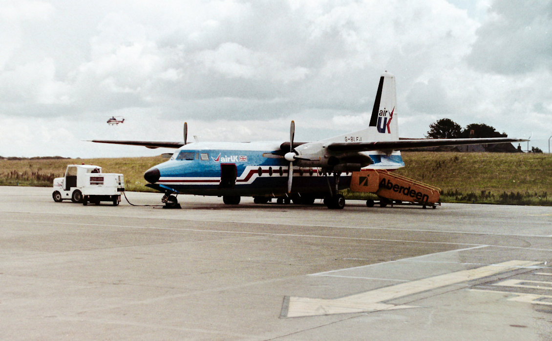 aberdeen airport with fokker friendship