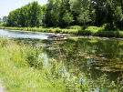 Cycling the Somme - Canal maintenance vessel 1