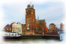 Grote Kerk Dordrecht - detailed painting by Painter