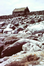 Ireland-1980-Stones-on-Inis-Meain-Inishmaan-boulders-with-hut