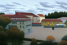 Jyvaskyla university old campus - main buidings artwork
