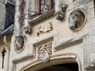 France 2022 - Castle of Regnière-Écluse - horse ornaments above the passageway