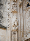 Cycling the old railway of Ponthieu - St Riquier cathedral - beheaded details