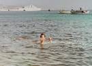 milos 1988 adamantas - arie swimming in the bay