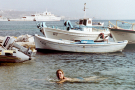 milos 1988 adamantas - rita swimming in the bay