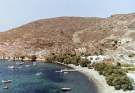 milos 1988 adamantas - view over the bay where hotel aphrodite was