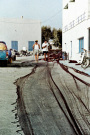 milos 1988 - around adamantas - repairing fishing nets