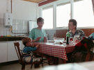 Our first visit to Wadden island Ameland (june 1993) - breakfast in the kitchen