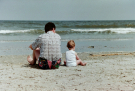 Our first visit to Wadden island Ameland (june 1993) - a Father and Son moment of contemplation