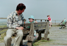 Our first visit to Wadden island Ameland (june 1993) -  Arie and Elvin on the Blinkert
