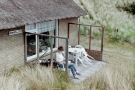 Our first visit to Wadden island Ameland (june 1993) - Rita on the terrace of Dune, Forest and Sea