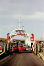 Shetland  1989 Yell - arrival of the ferry