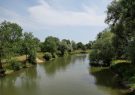 view from the bridge toward chalet