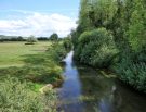 the river bar (parallel to the canal)