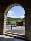 looking out from the market hall