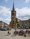 town square with chuch