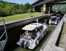 boats in lock 51 beyond fumay