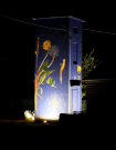 france 2022 thierache - gite de ohis - decorated transformer house by night
