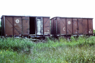 Limerick station two freight cars 1980