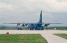 hebrides 1980 north-uist: hercules c130 loading a vehicle on benbecula