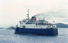 hebrides 1980 north-uist; mv hebrides leaving lochmaddy