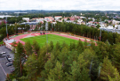 jyvaskyla labour and leisure - harjan stadium seen from the vesilinna tower