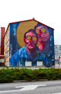 jyvaskyla finland city centre - 1984-like mural