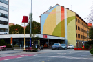 jyvaskyla finland city centre - shopping mall mural