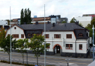 Jyvaskyla railway station - jugend stil building with a cultural destination opposite station