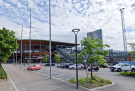 Jyvaskyla railway station - the new glass steel and contrete station building