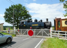 kent & east sussex railway 2008 - engine at crossing