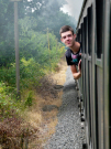 elvin looking out of the train