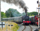 kent & east sussex railway - closeup of train in bent