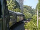 train turning right