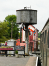 water tower viewed form train