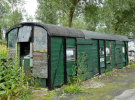 shed made out of a wagon