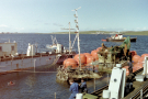 shetland 1989 - lerwick - salvaging a fishing boat