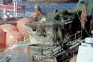 shetland 1989 - lerwick - salvaging a fishing boat