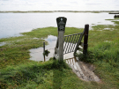 springtide on ameland - september 2022 - the salt marshes at springtide - closed for visitors