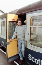 arie boarding the train