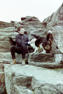 arie with sheep dog that followed us