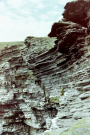 looking up the cliffs