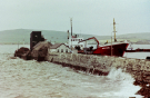 pierowall harbour with boat