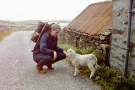 Shetland  1989 Yell - Rita's little lamb in Burravoe