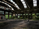 cycling anor to hirson - rotonde de hirson maintenance sheds interior