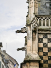 st valery sur somme -  medieval town - gargoyles en profil