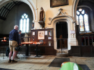 st valery sur somme - medieval town - burning a candle for better weather 