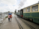 france 2022 - st valery sur somme - departure of the train in the rain