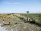 springtide on ameland - september 2022 - sand dike at normal tide